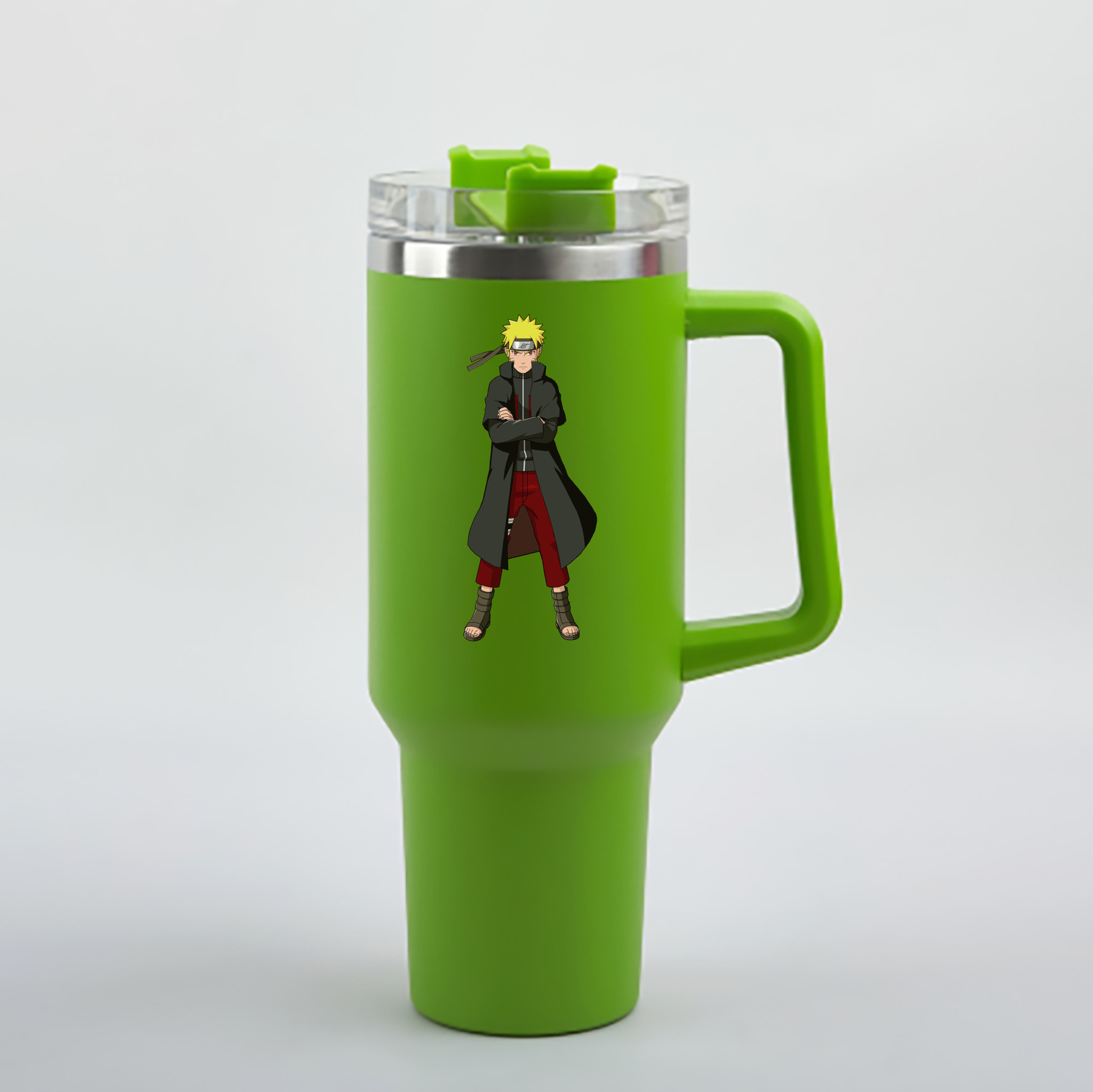 （画像用） NARUTO -ナルト- うずまき ナルト Uzumaki Naruto 1200mL車用タンブラー - クリスタルステッカー（プラスチックストロー付き）